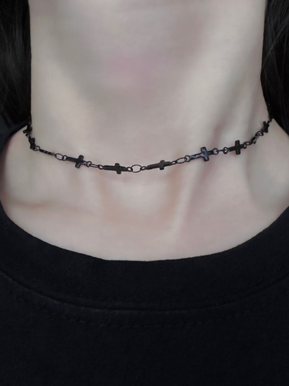 Dark Link Cross Choker Necklace