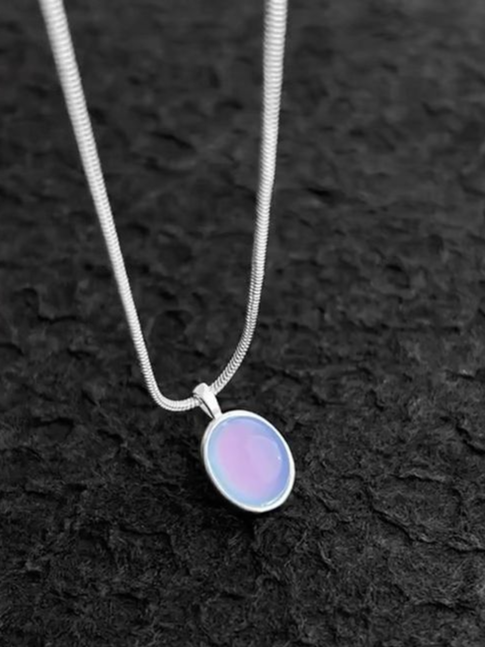 Opalescent Aura Oval Necklace
