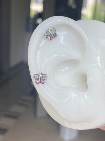 Pastelle Butterfly Helix Earrings