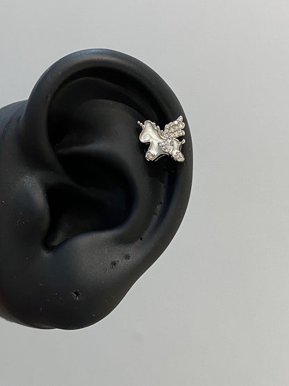 Flying Unicorn Helix Earrings