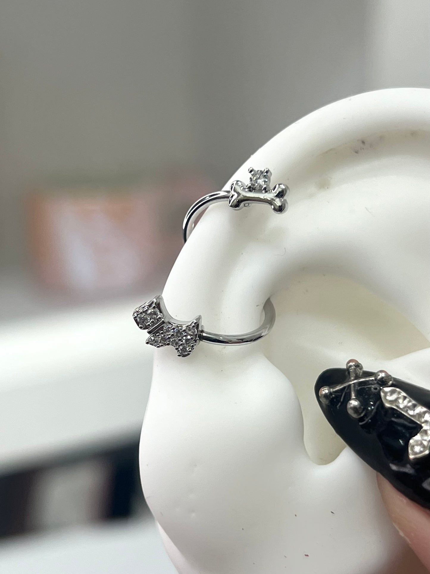 Dog Spiral Conch Earrings