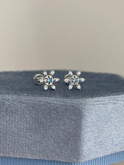 Icy Bloom Helix Earrings