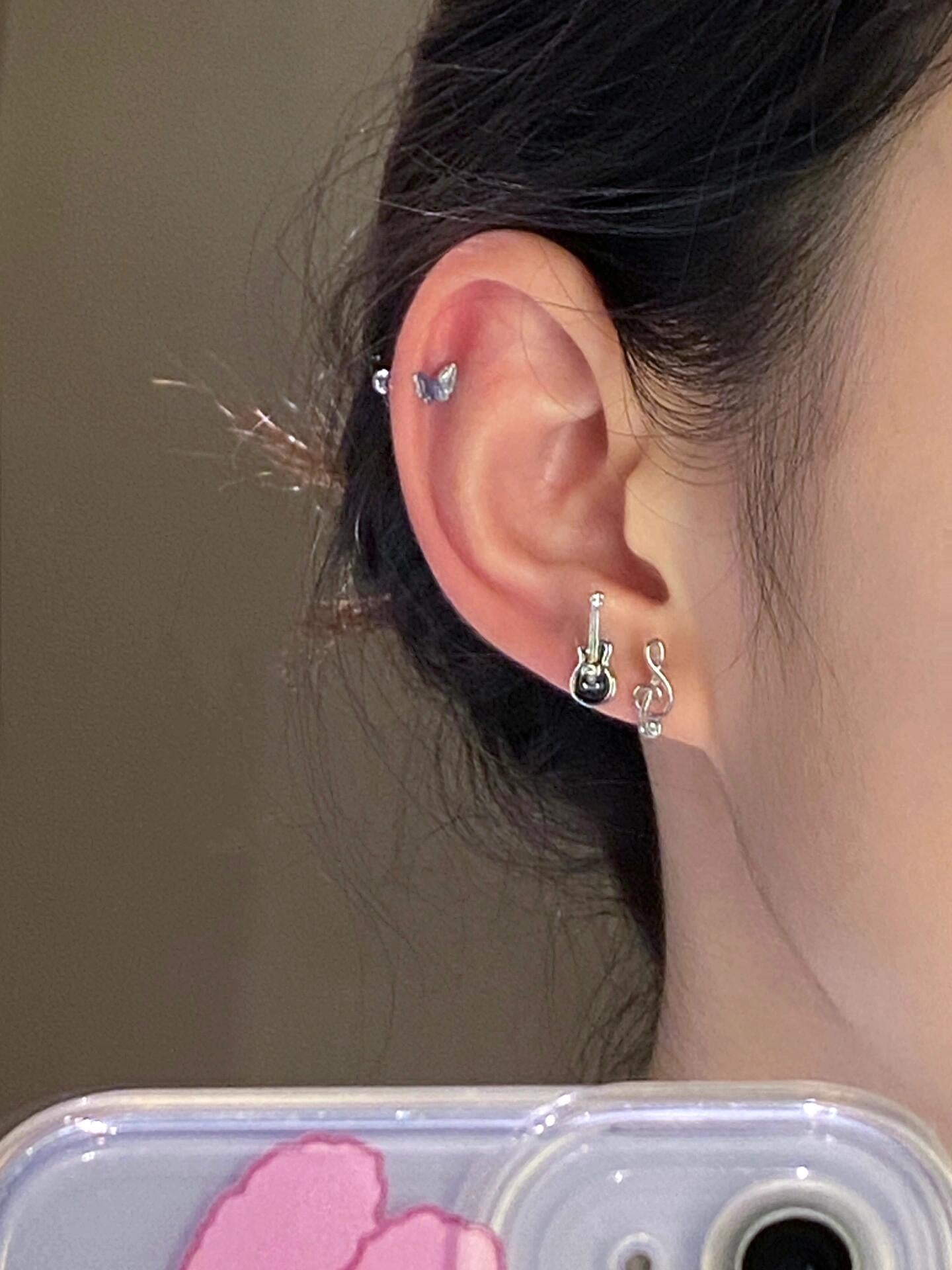 Guitar & Treble Helix Earrings