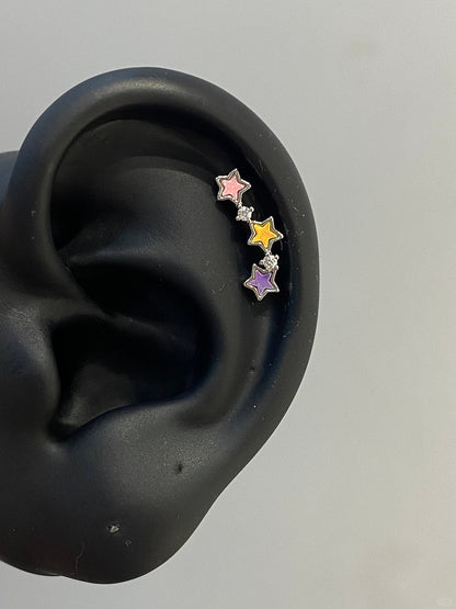 Candy Stars Helix Earrings