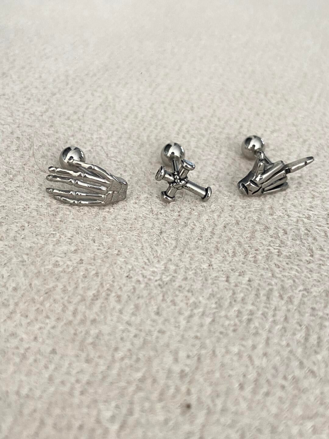 Bone Rebellion Earring Stack