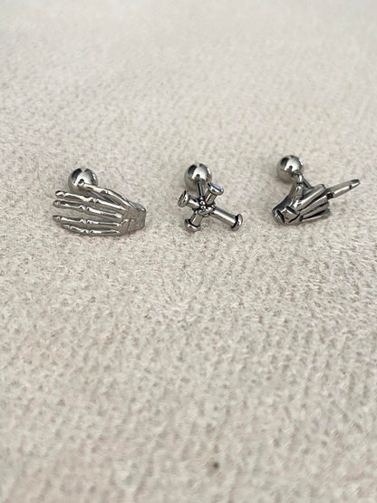 Bone Rebellion Earring Stack