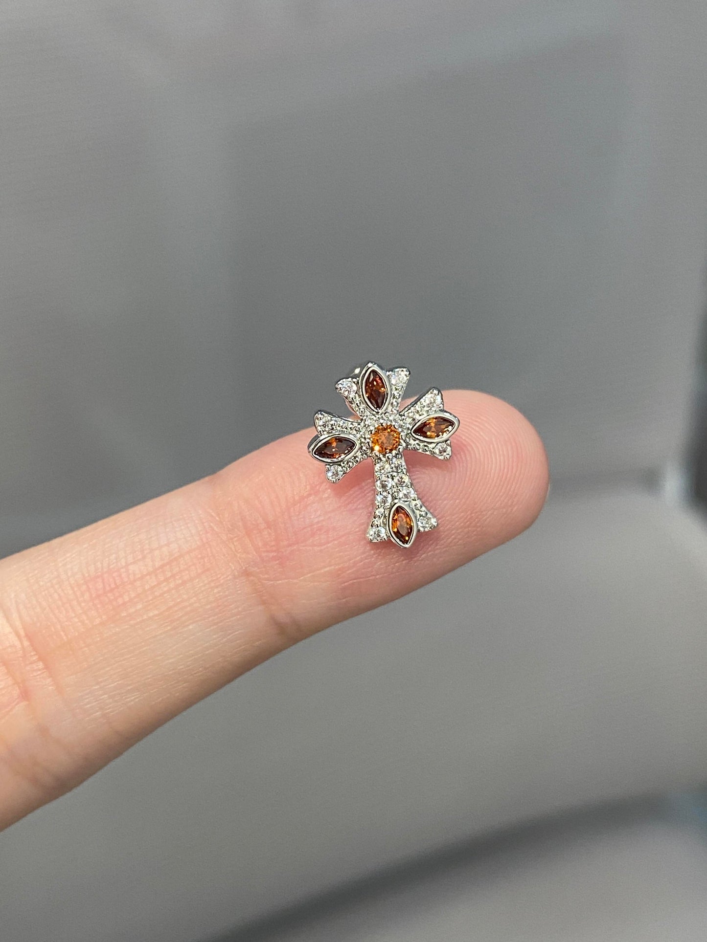 Ember Cross Helix Earrings