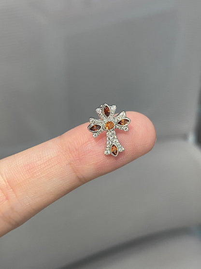 Ember Cross Helix Earrings