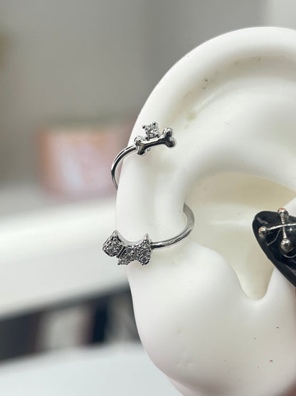 Dog Spiral Conch Earrings