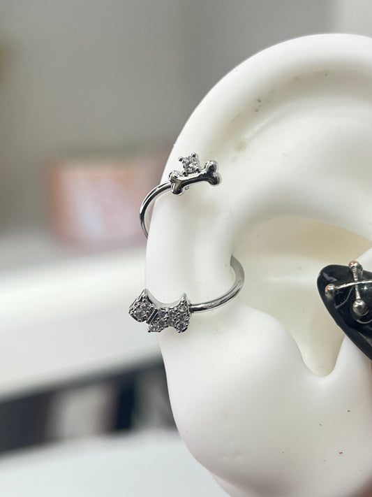 Dog Spiral Conch Earrings