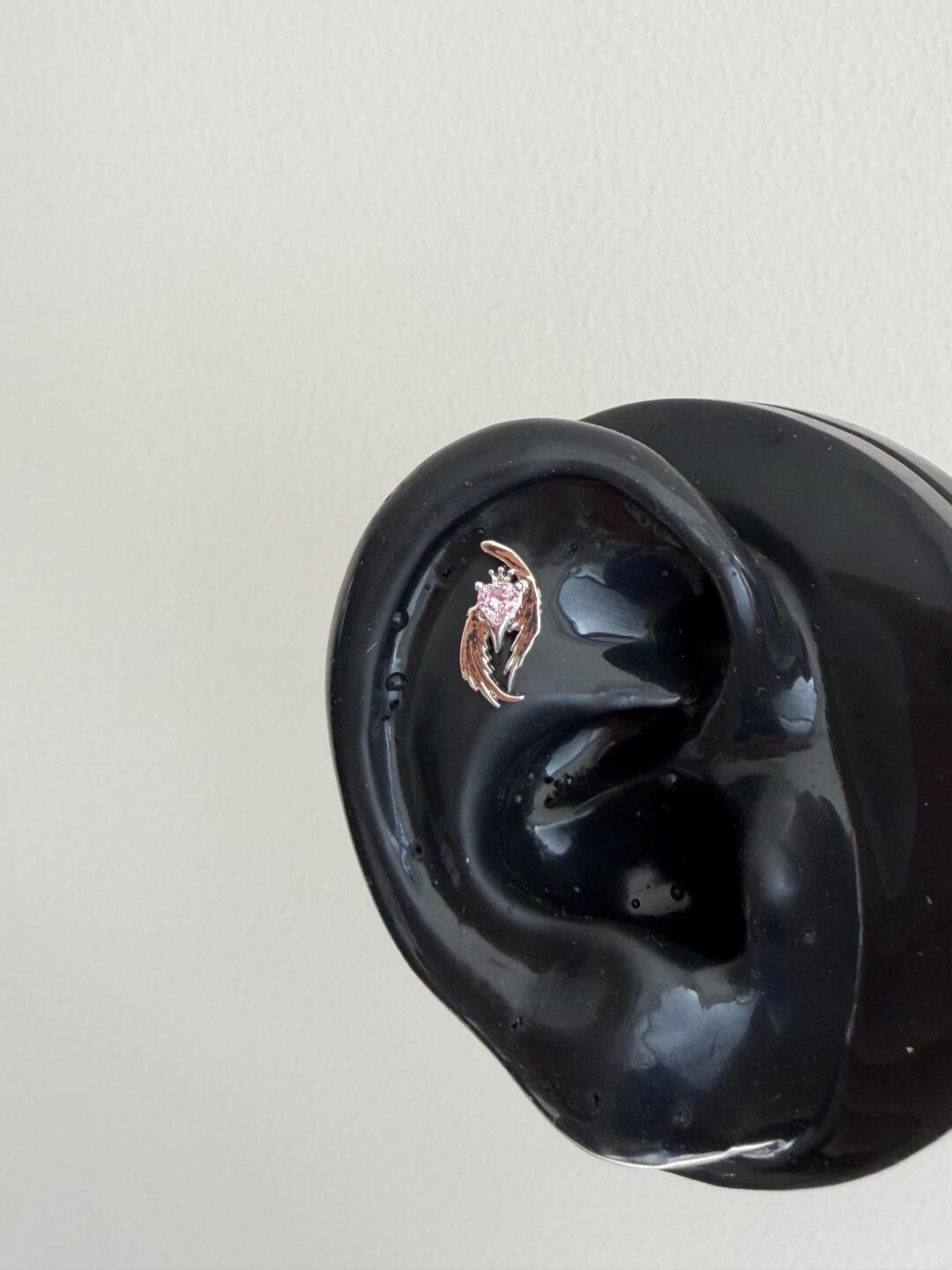 Angel Heart Helix Earrings