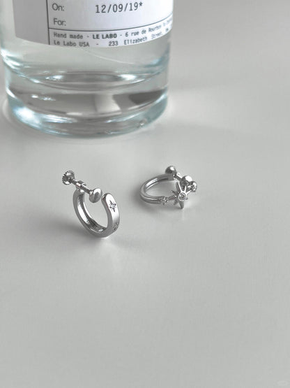 Twin Star Double Lobe Earring Stack