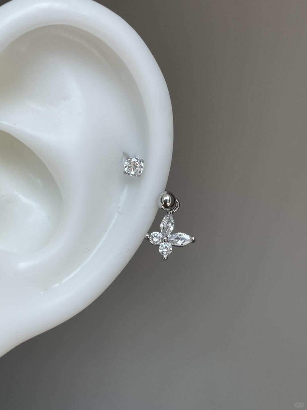 Butterfly Kiss Drop Helix Earrings