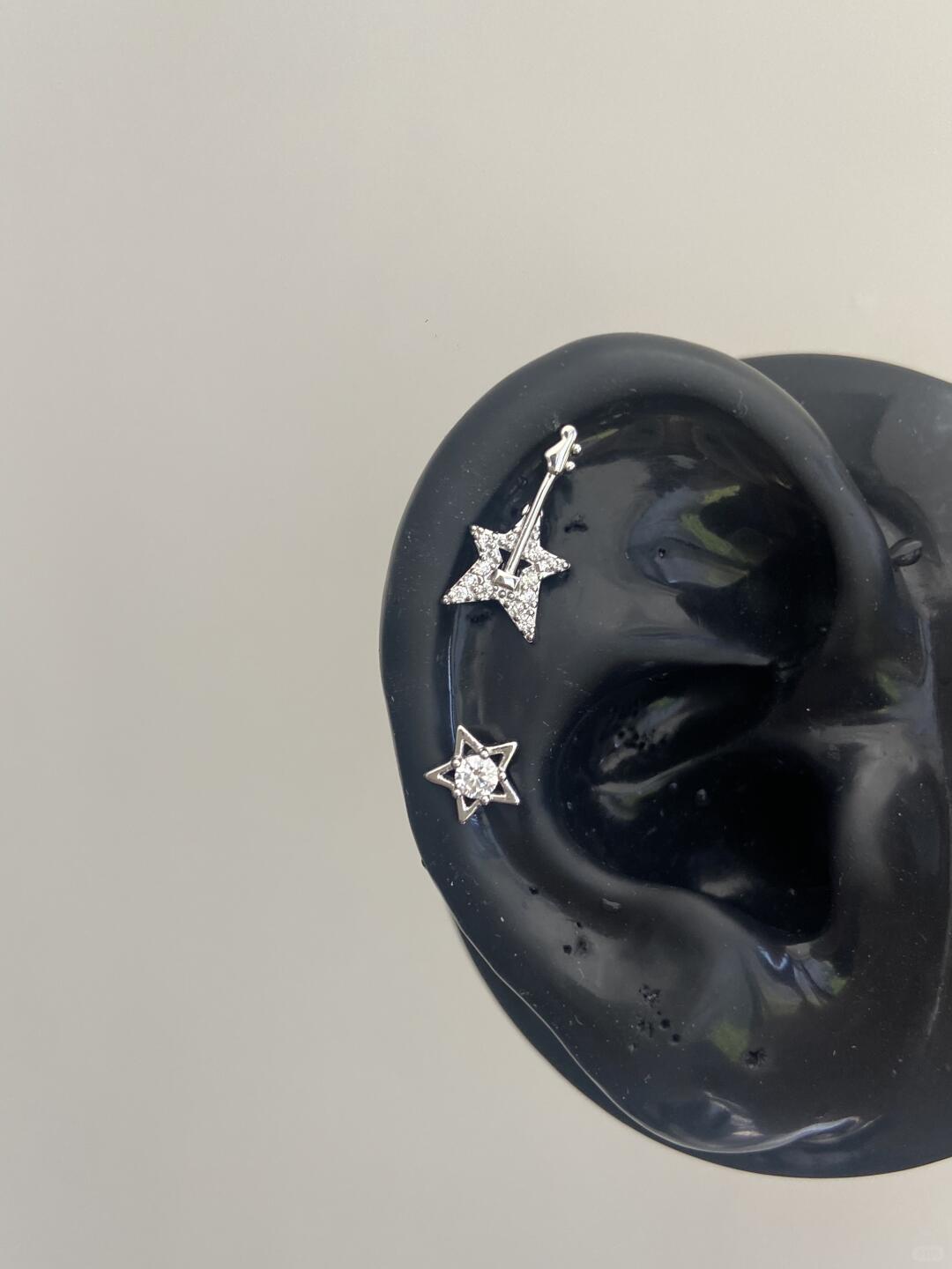 Star Guitar Helix Earrings