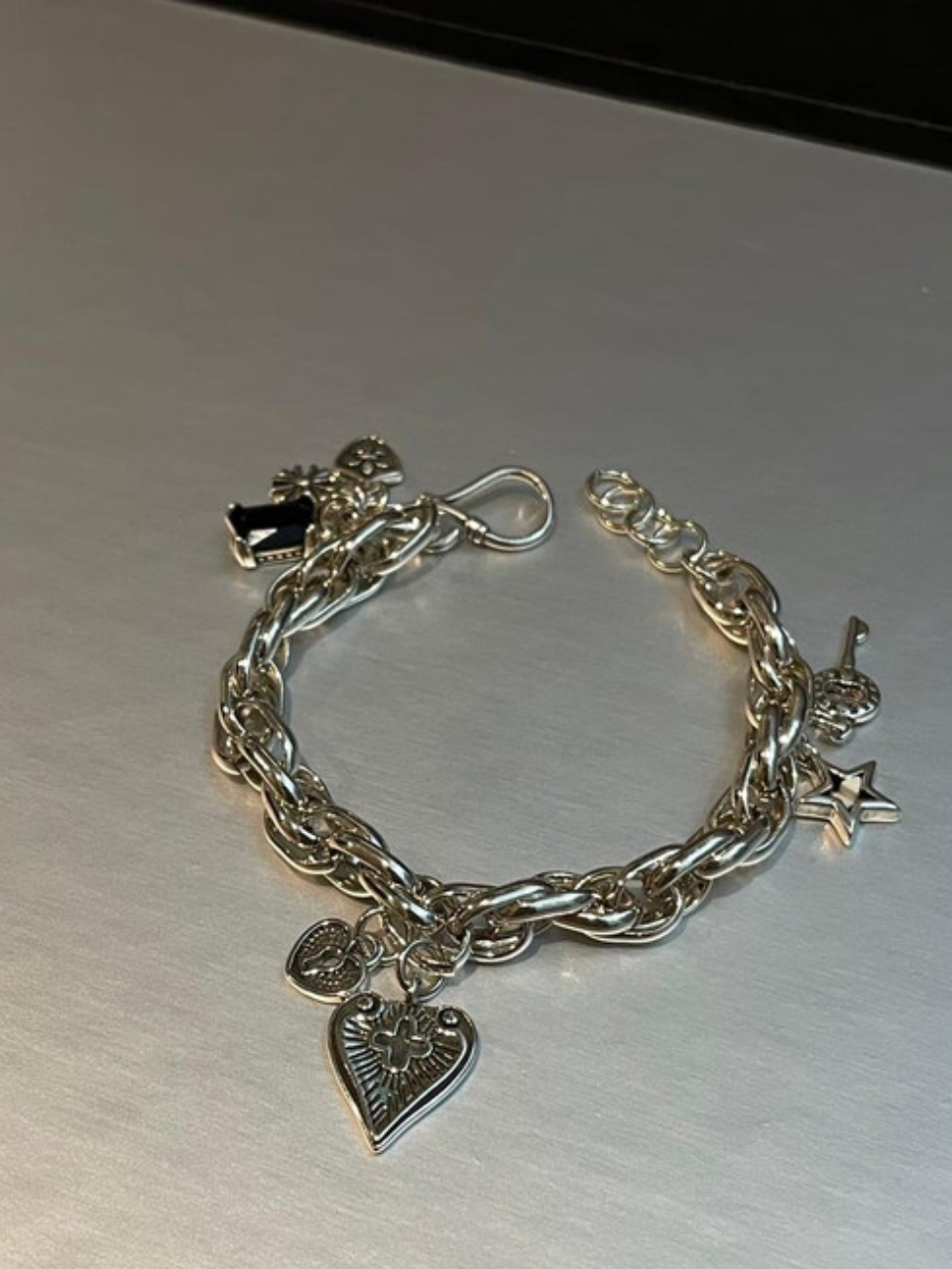 Olive Green Gemstone Cluster Bolo Bracelet