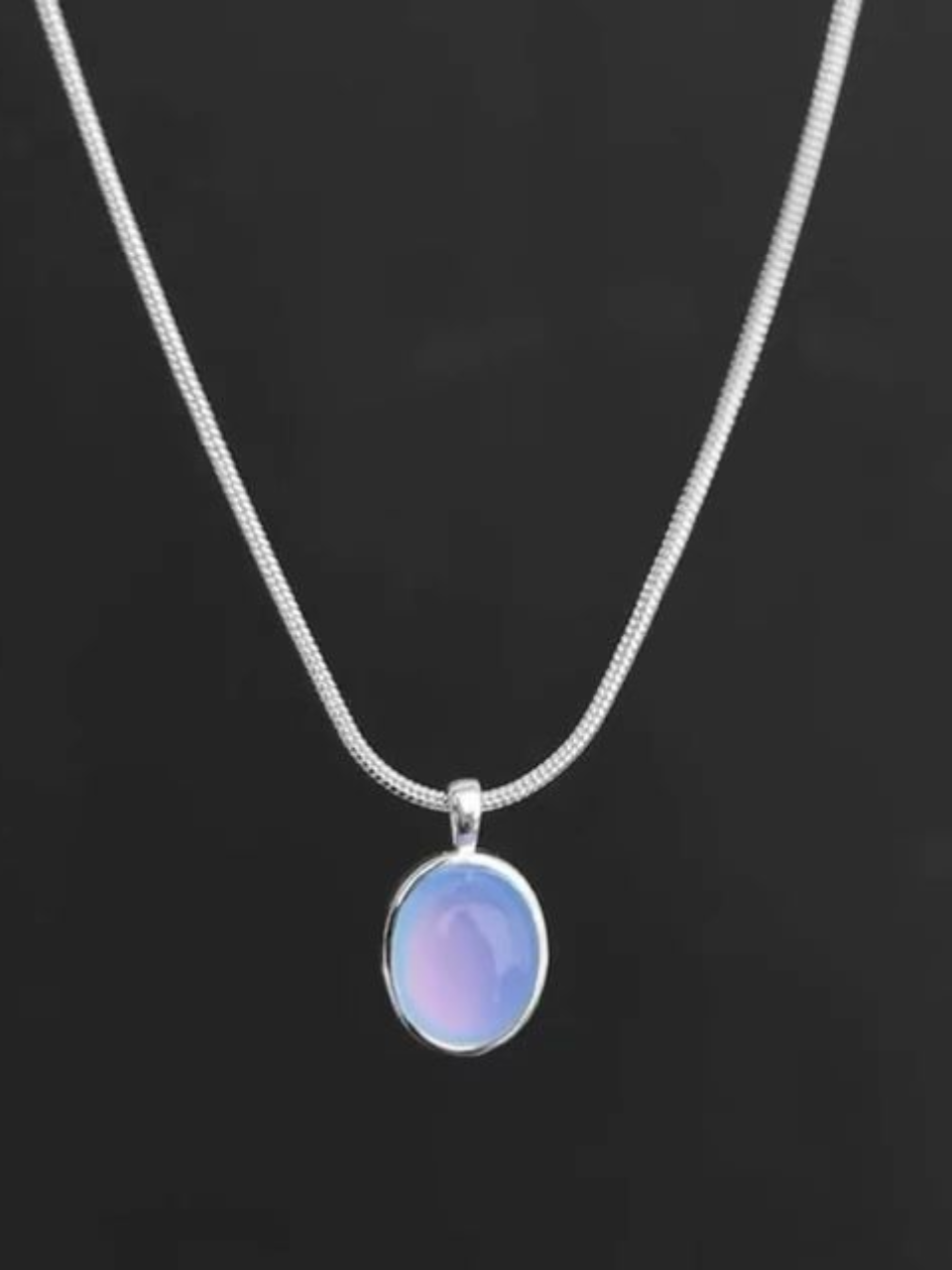 Opalescent Aura Oval Necklace
