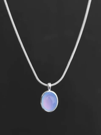 Opalescent Aura Oval Necklace