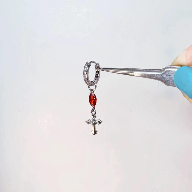 Linear Sigil Helix Earrings