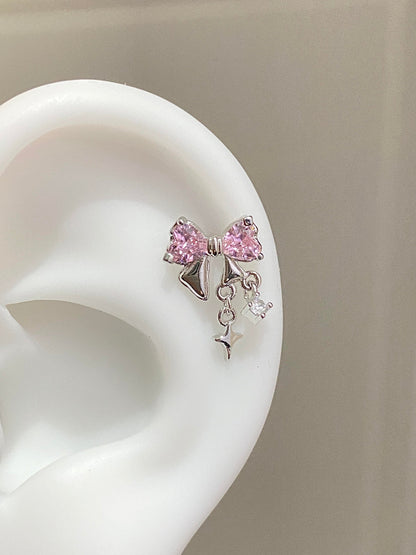 Petal Bow Helix Earrings