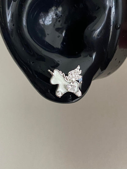 Mystic Unicorn Helix Earrings