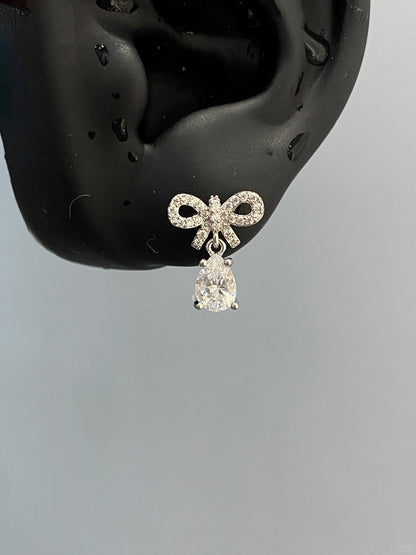 Bow Drop Helix Earrings
