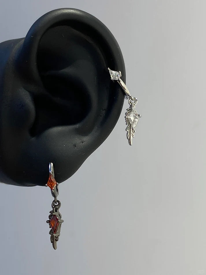 Scarlet Wings Helix Earrings