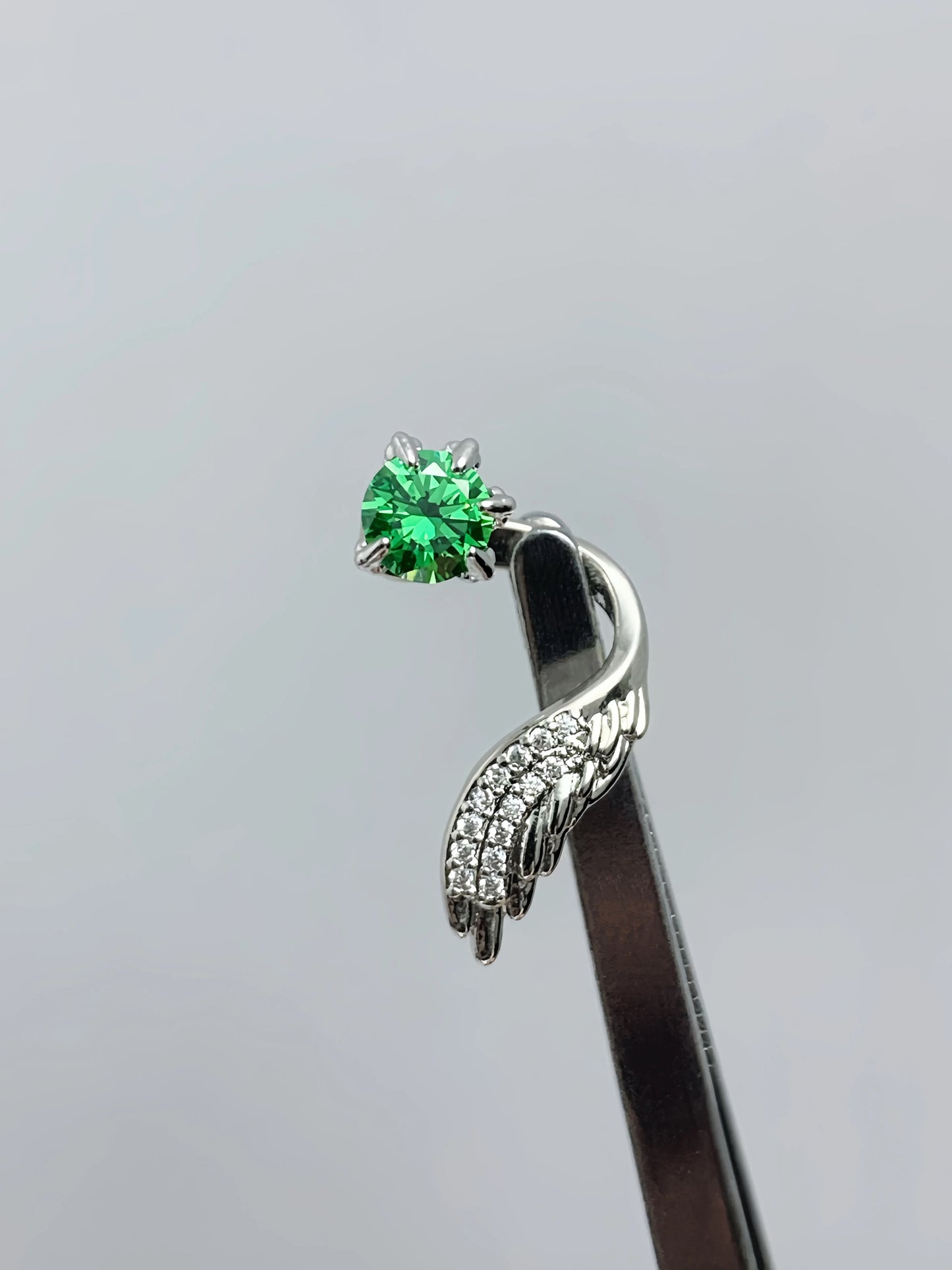 Green Halo Wings Helix Earrings V2