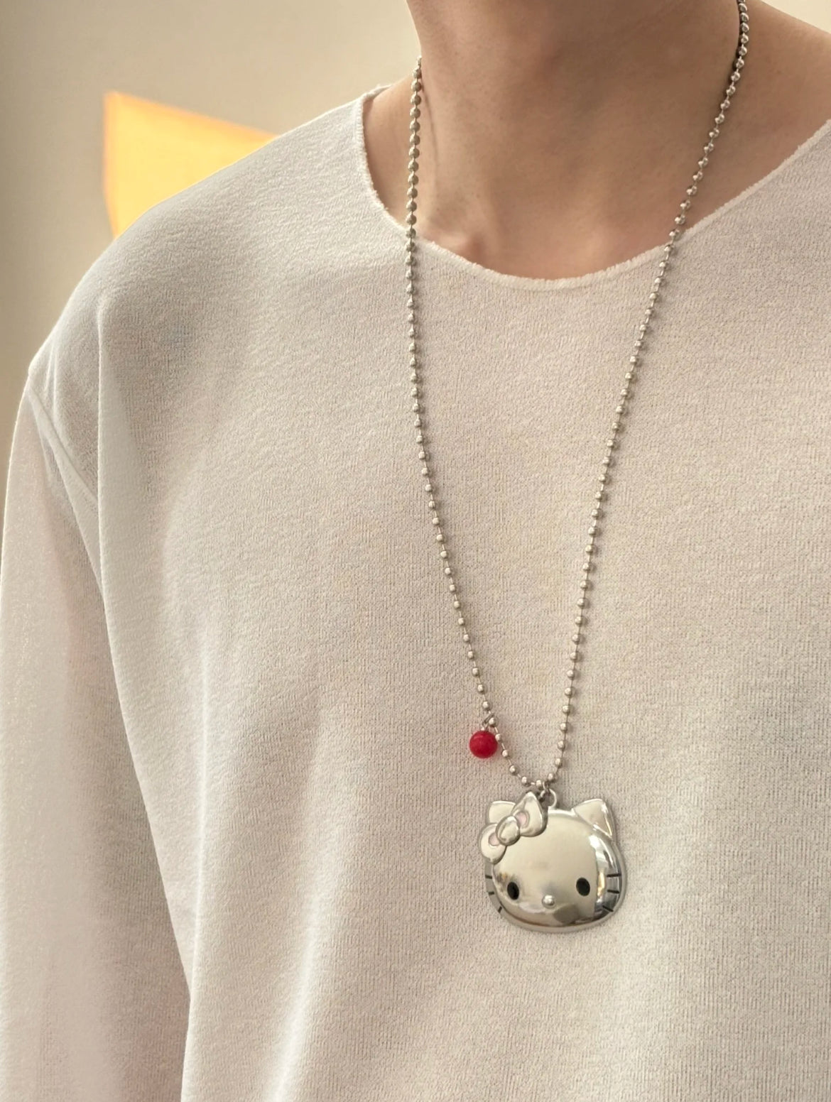 Sterling Charm Kitty Necklace