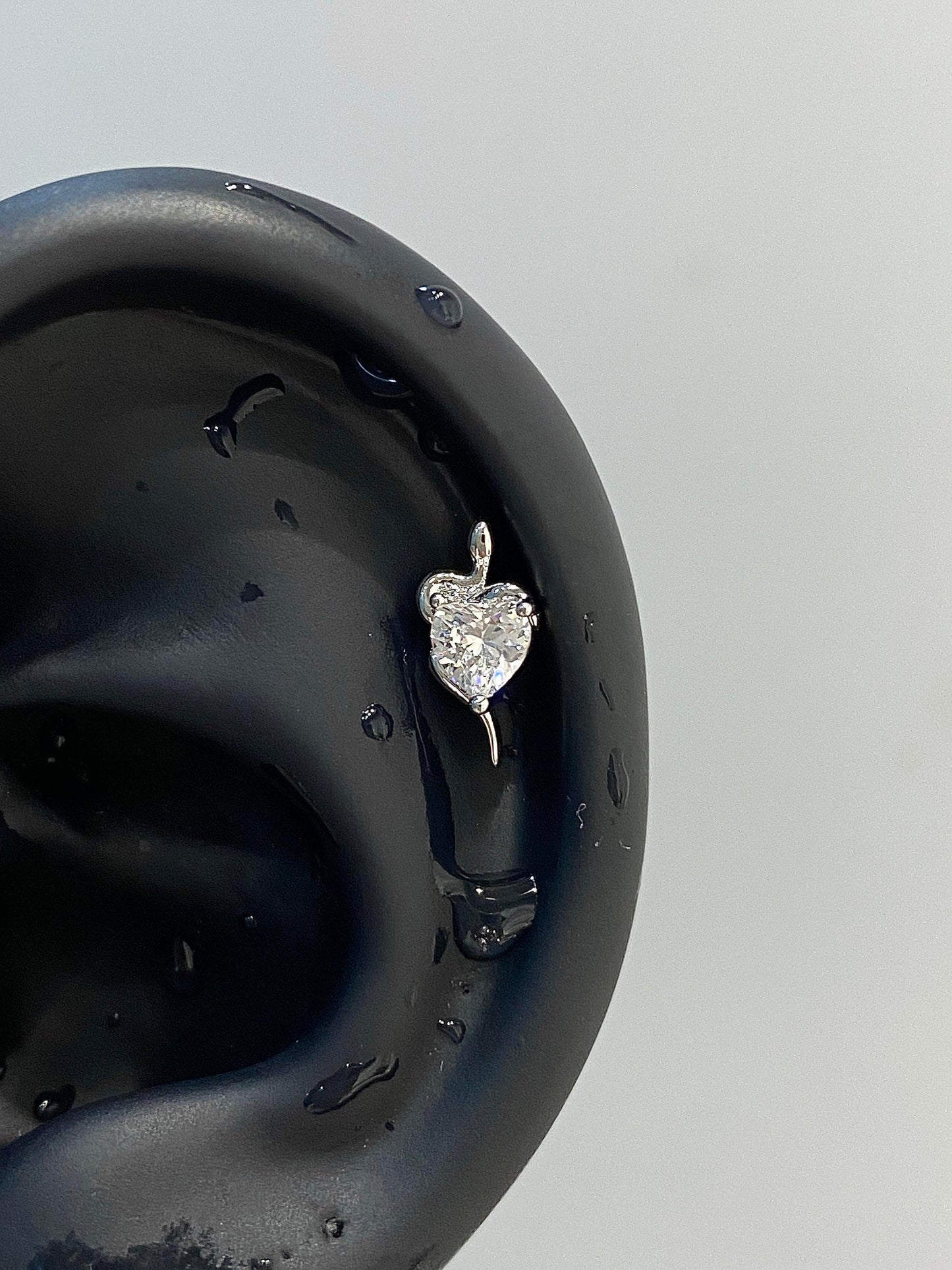 Snake Heart Helix Earrings