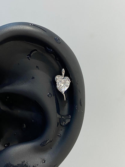 Snake Heart Helix Earrings