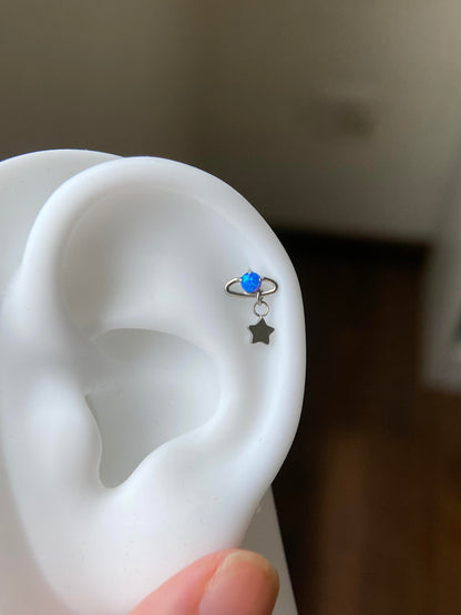 Lapis Saturn Helix Earrings