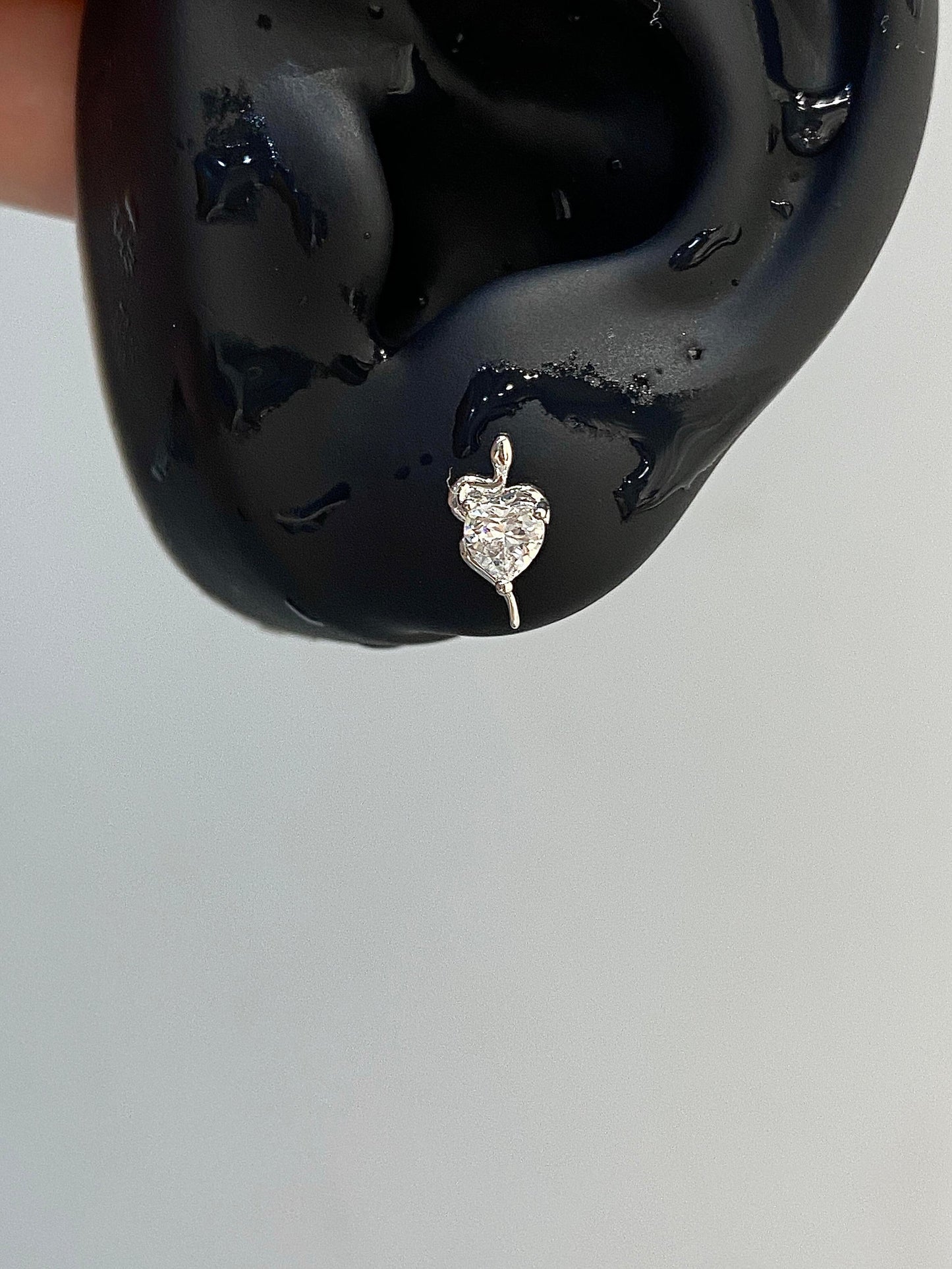 Snake Heart Helix Earrings