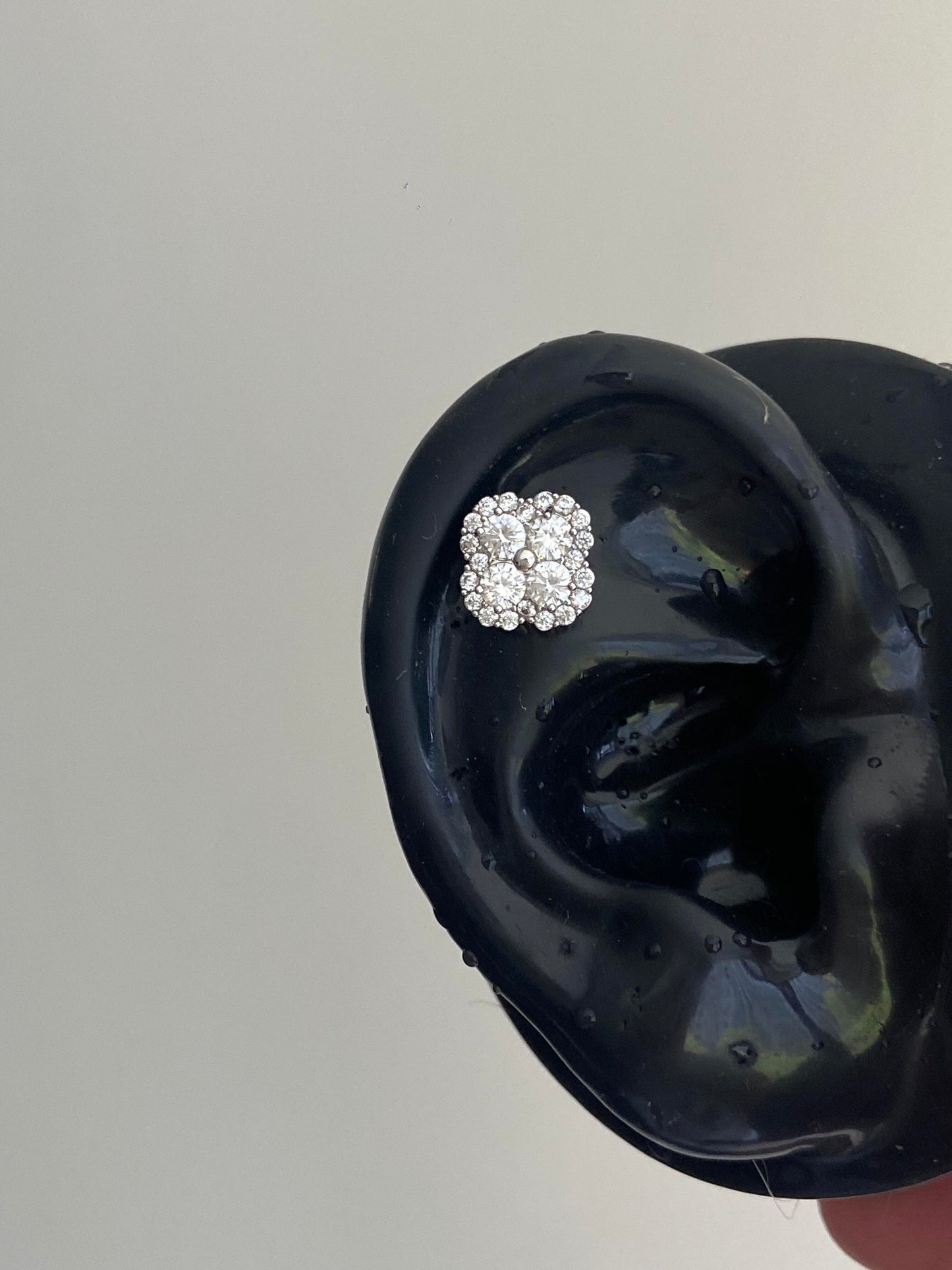 Frosted Bloom Helix Earrings