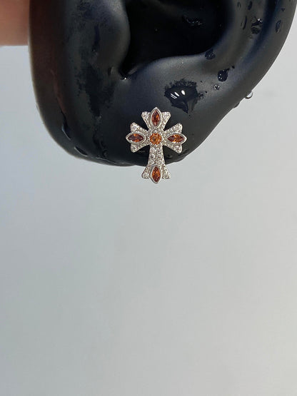 Ember Cross Helix Earrings