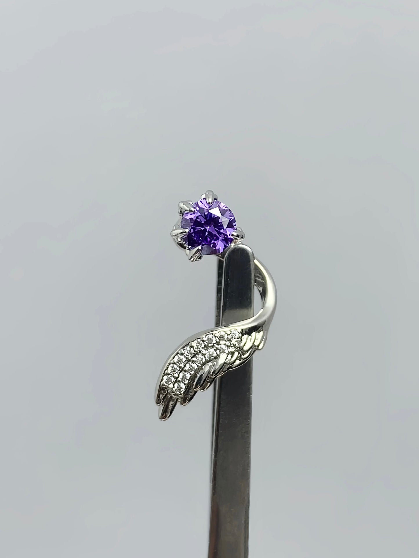 Purple Halo Wings Helix Earrings V2