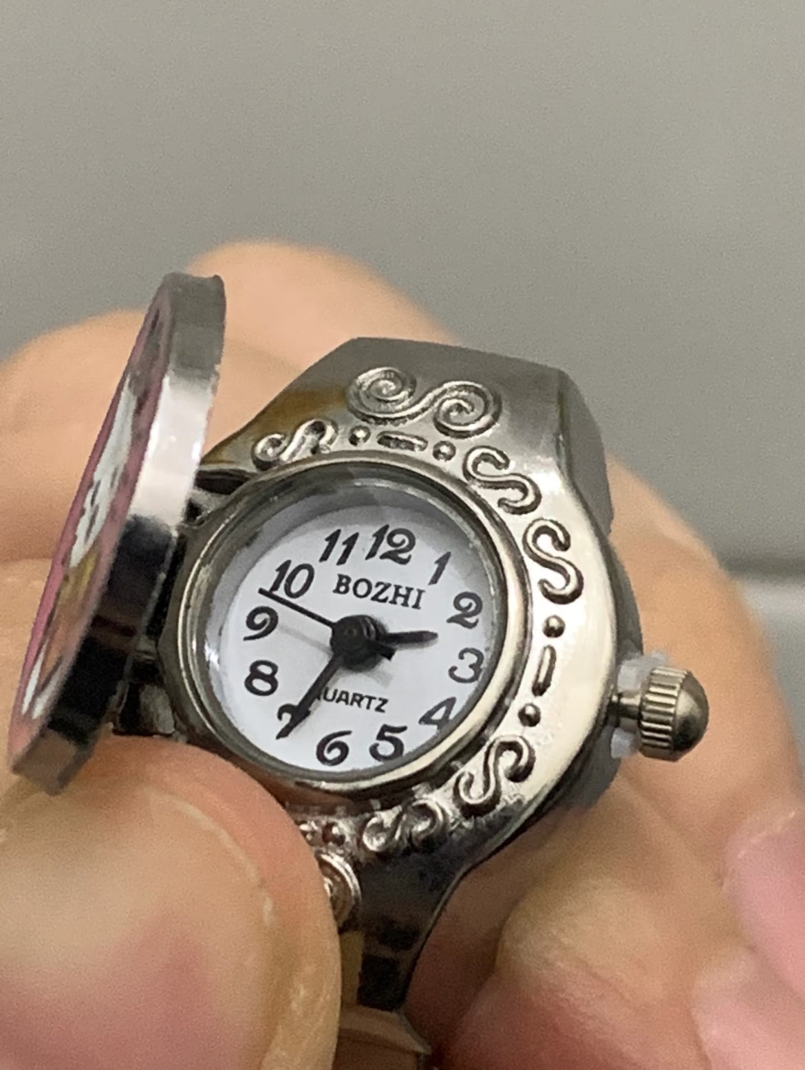 Pink Secret Time Kitty Watch Ring