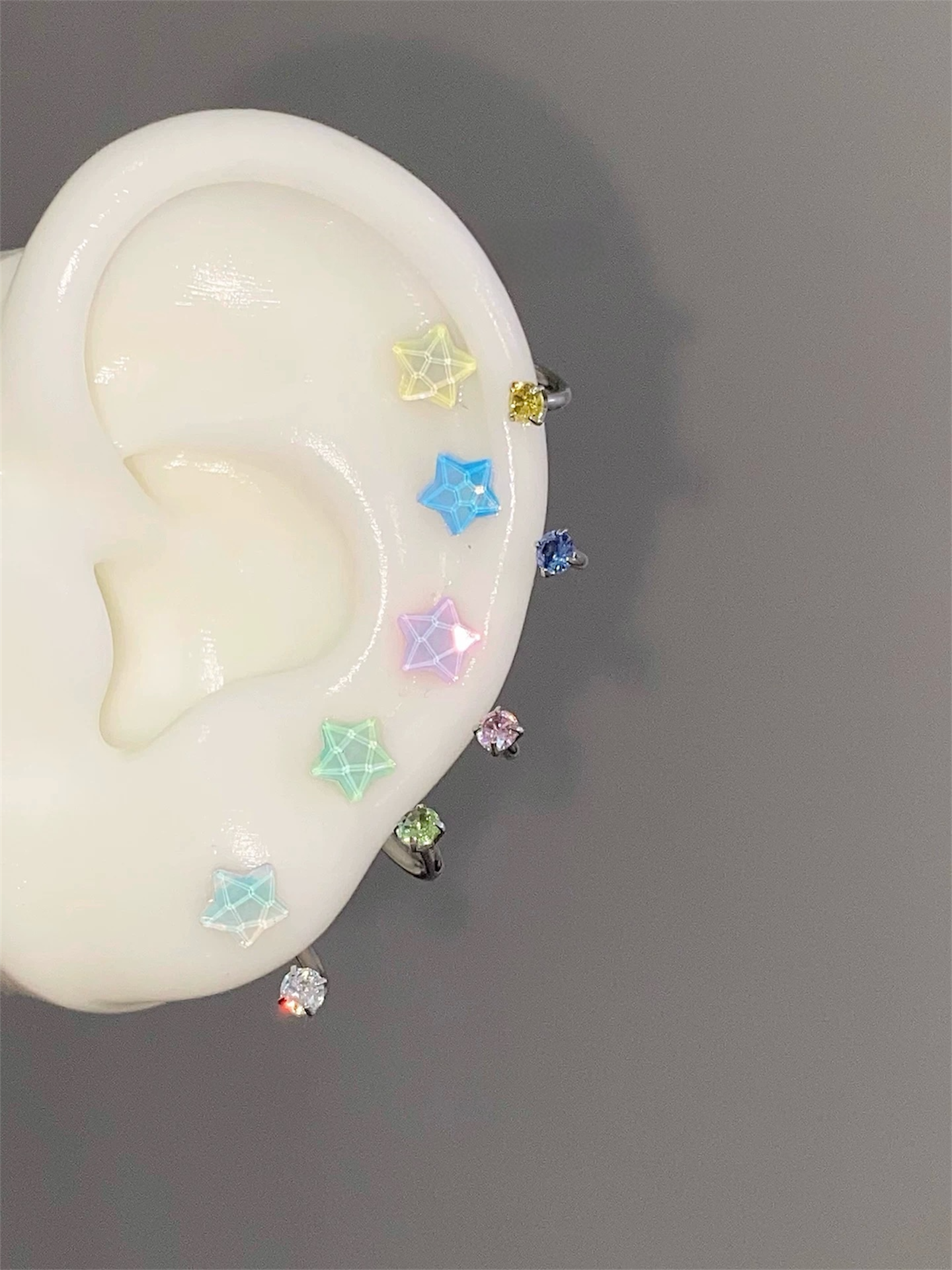 Soft Lilac Starweave Helix Earrings