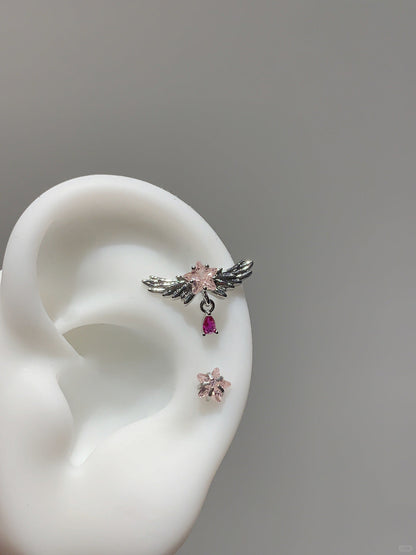 Flying Star Helix Earrings