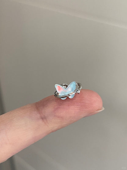 Opal Wing Helix Earrings