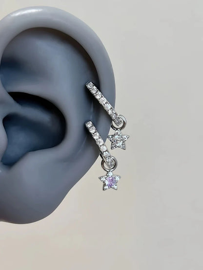 Star Veil Helix Earrings
