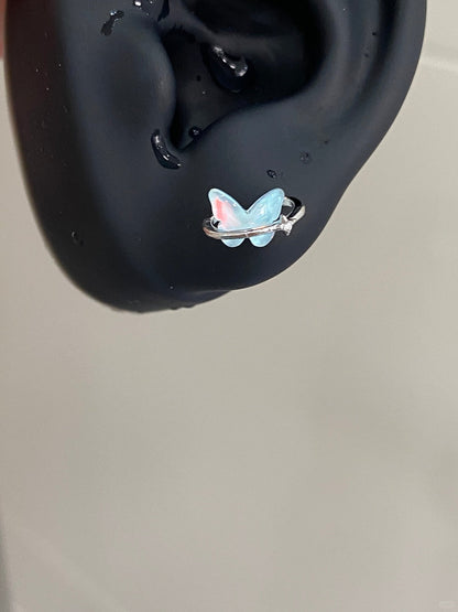 Opal Wing Helix Earrings