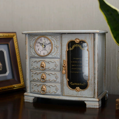 Antique Blue Timeless Grace Jewelry Box