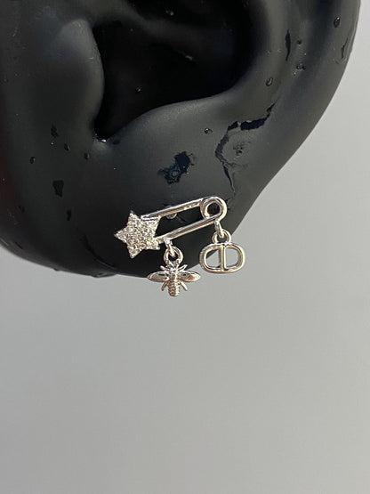 Star Hive Pin Helix Earrings