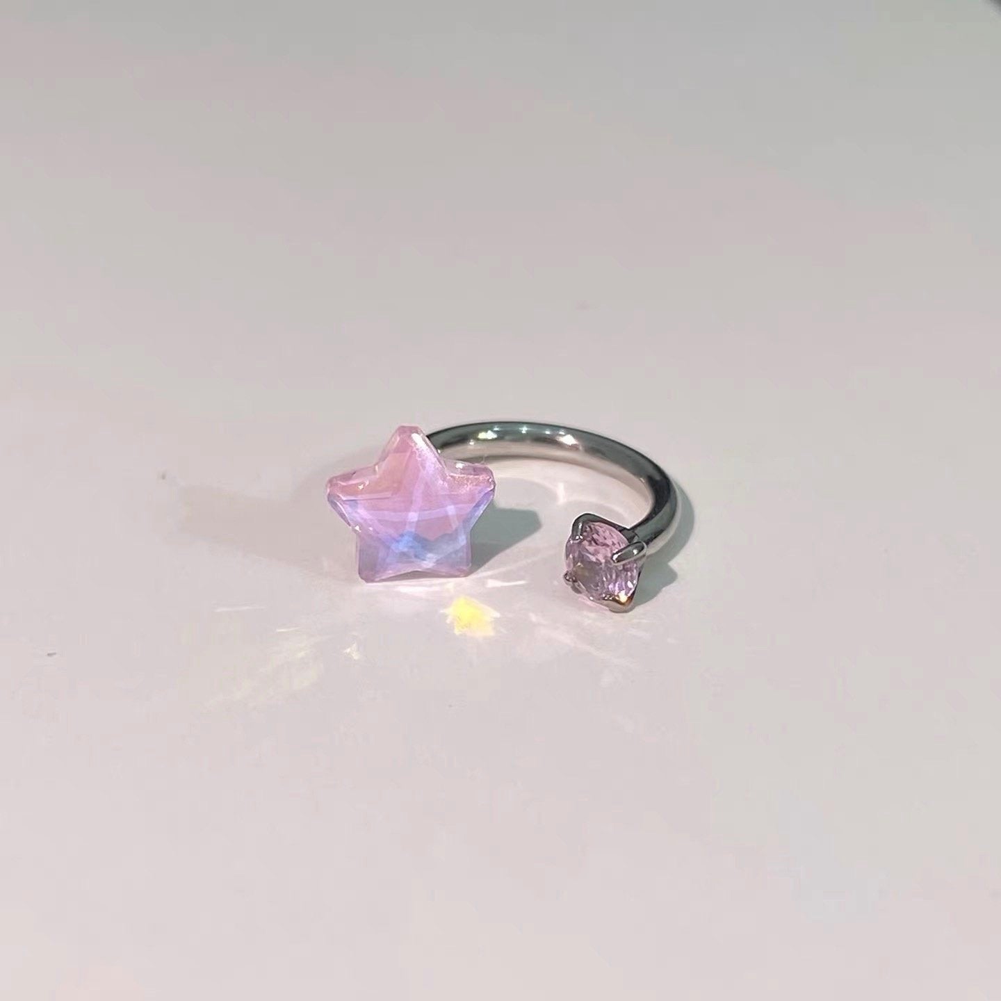 Soft Lilac Starweave Helix Earrings