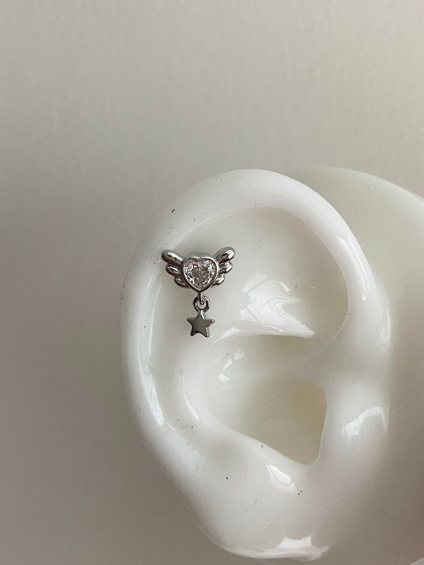 Flying Heart Helix Earrings