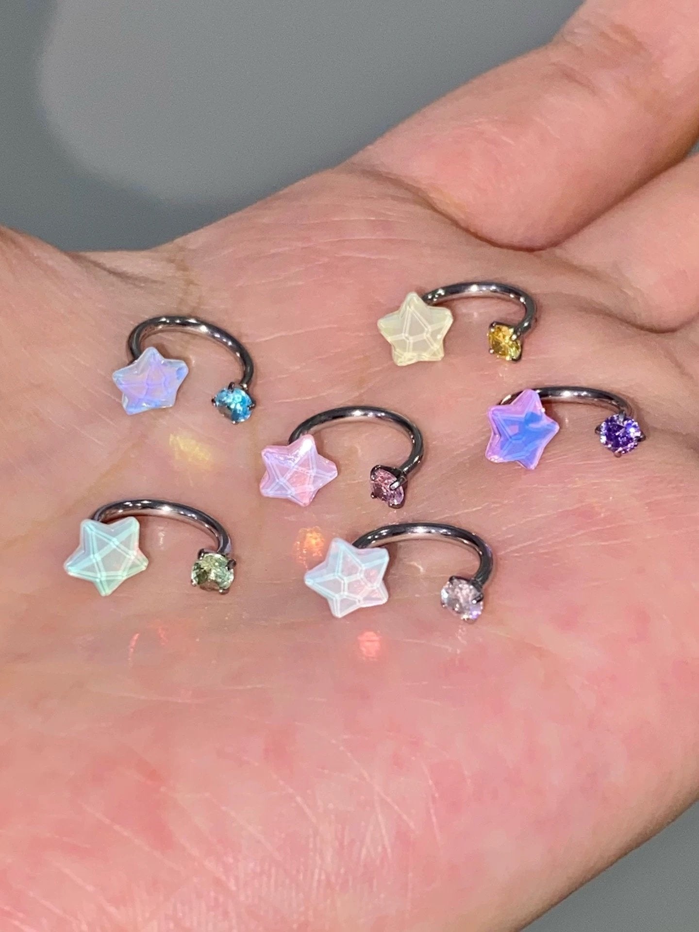 Soft Lilac Starweave Helix Earrings