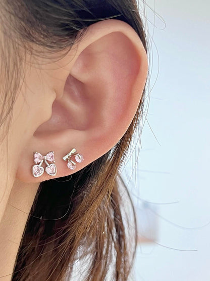 Pink Cherry Helix Earrings
