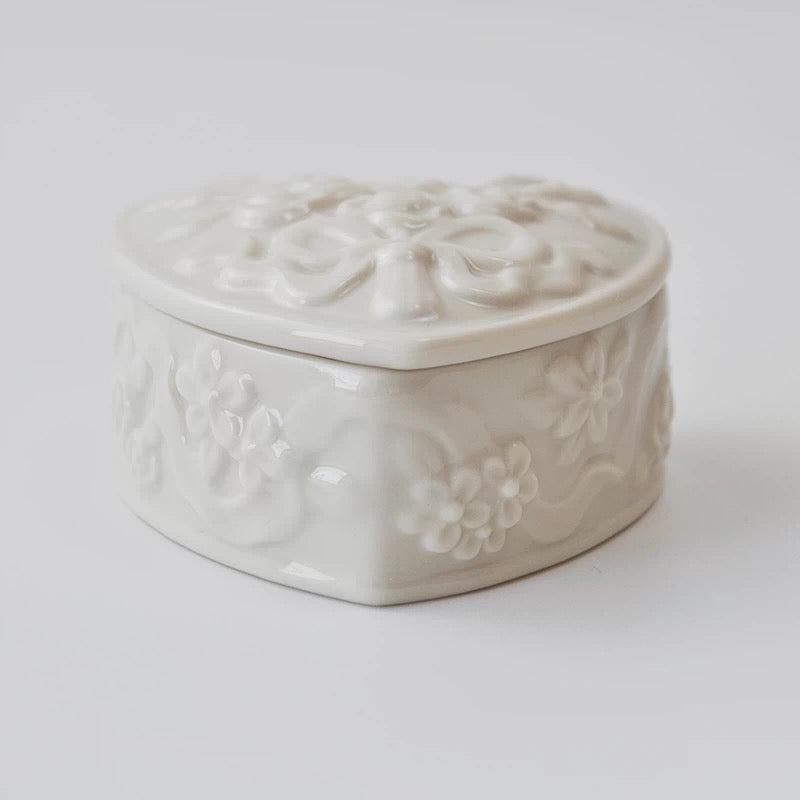 Laceflower Heart Jewelry Box