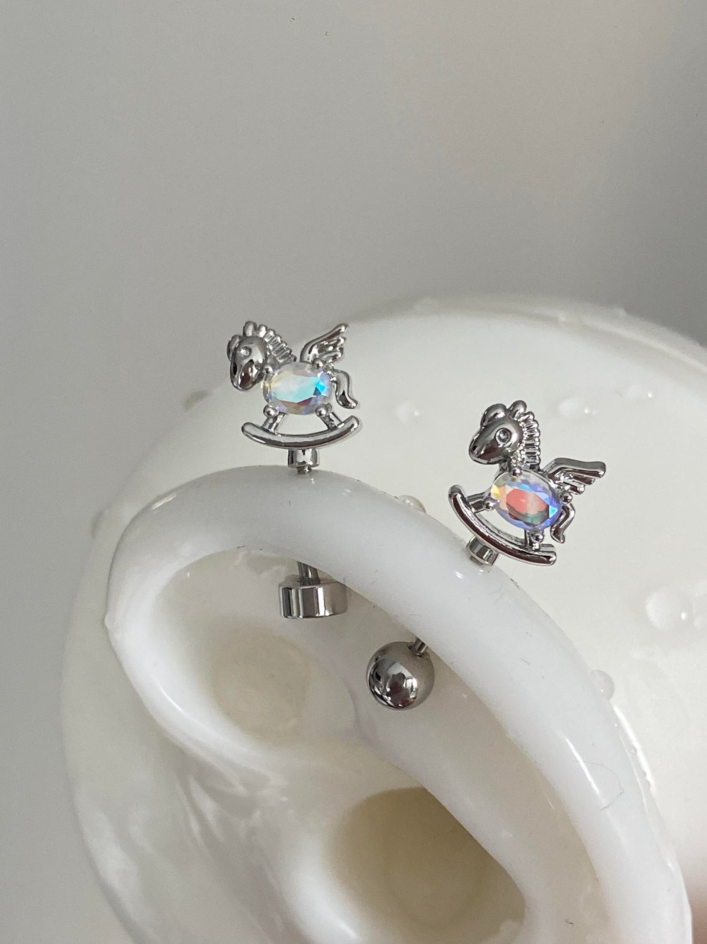 Rocking Horse Vertical Helix Earrings