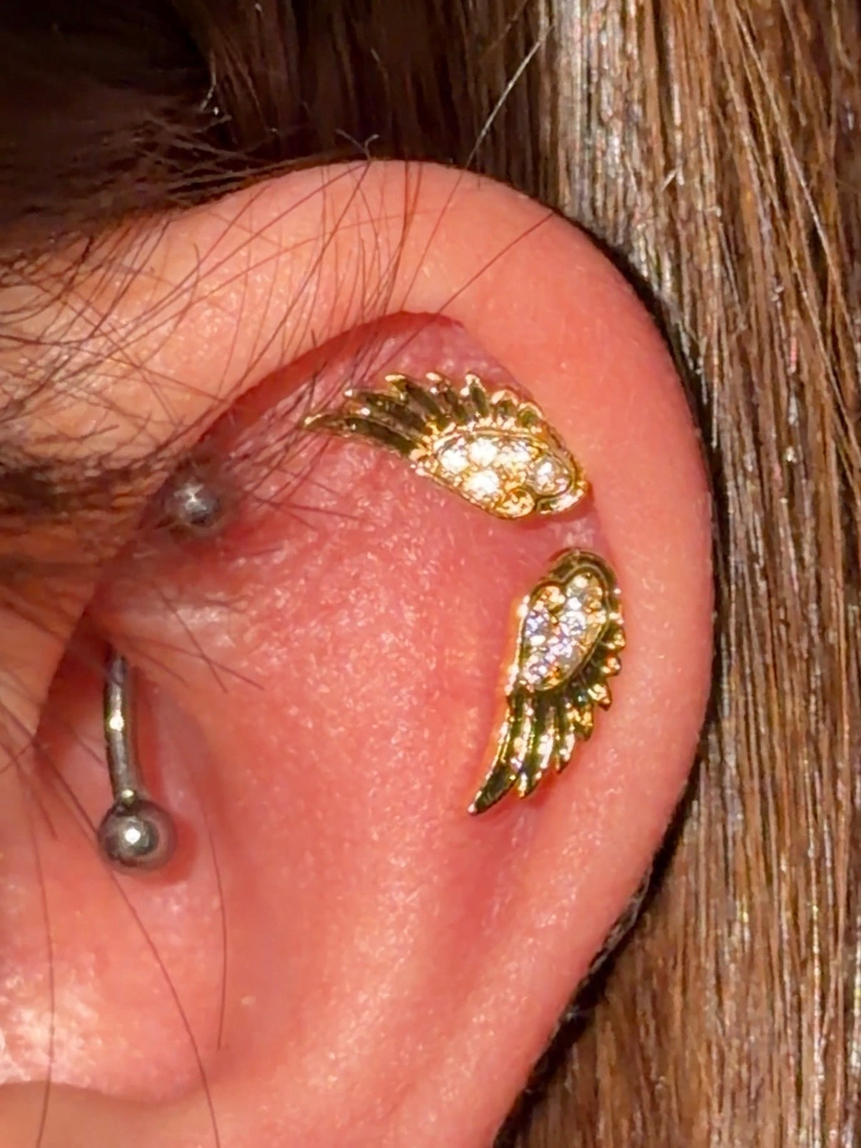 Gold Angel Wings Earrings